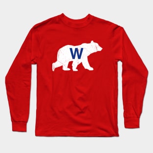 Vintage W Bear - Red Long Sleeve T-Shirt